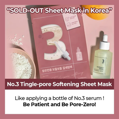 [NUMBUZIN] No.3 Tingle-pore Softening Sheet Mask - SFOILER