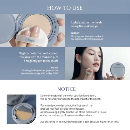 [HINCE] Second Skin Mesh Matte Cushion Refill Set - 4 colors / 12g - SFOILER