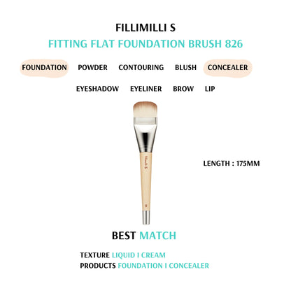 [FILLIMILLI] Fillimilli S Fitting Flat Foundation Brush 826 - SFOILER