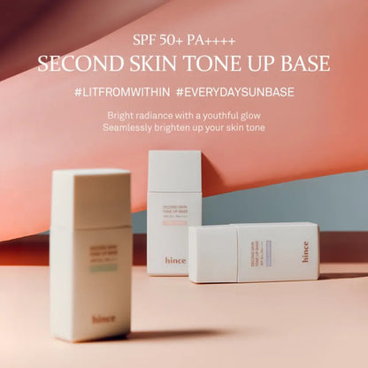 [HINCE] Second Skin Tone Up Base – 3 colors / 35ml - SFOILER