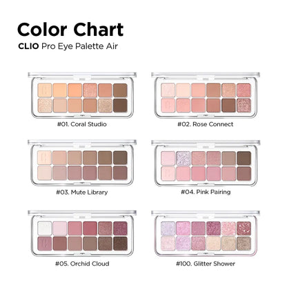 [CLIO] Pro Eye Palette Air - 15 colors / 0.6g x 12 - SFOILER