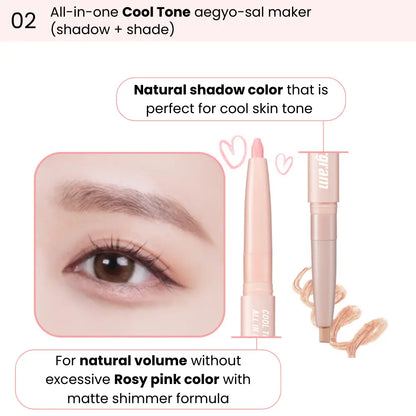 [COLORGRAM] All In One Aegyo-sal Maker Nunussi Edition – 8 colors / 0.2g + 0.15g - SFOILER