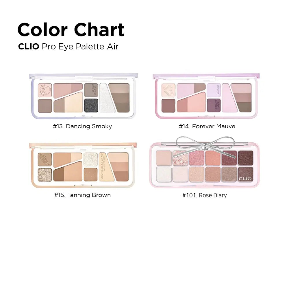 [CLIO] Pro Eye Palette Air - 15 colors / 0.6g x 12 - SFOILER