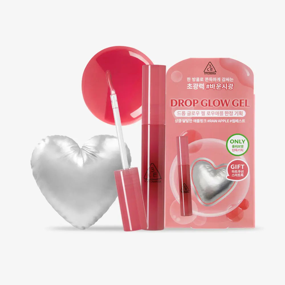 [3CE] Drop Glow Gel Special Set – 2 colors / 4g + Heart Phone Grip - SFOILER