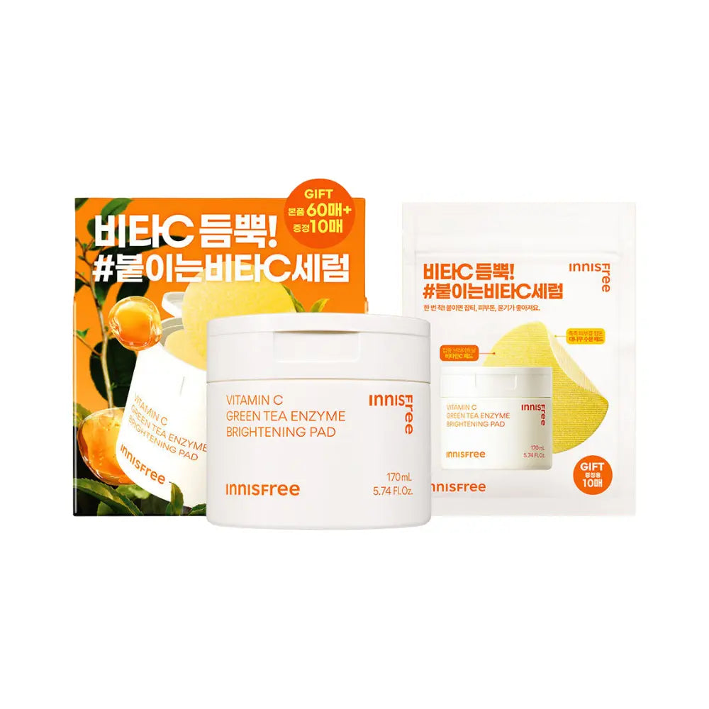 [INNISFREE] Vitamin C Green Tea Enzyme Brightening Pad Refill Set - SFOILER