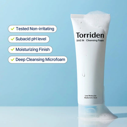 [TORRIDEN] Dive In Low Molecular Hyaluronic Acid Cleansing Foam Twin Pack - 150ml x 2 - SFOILER