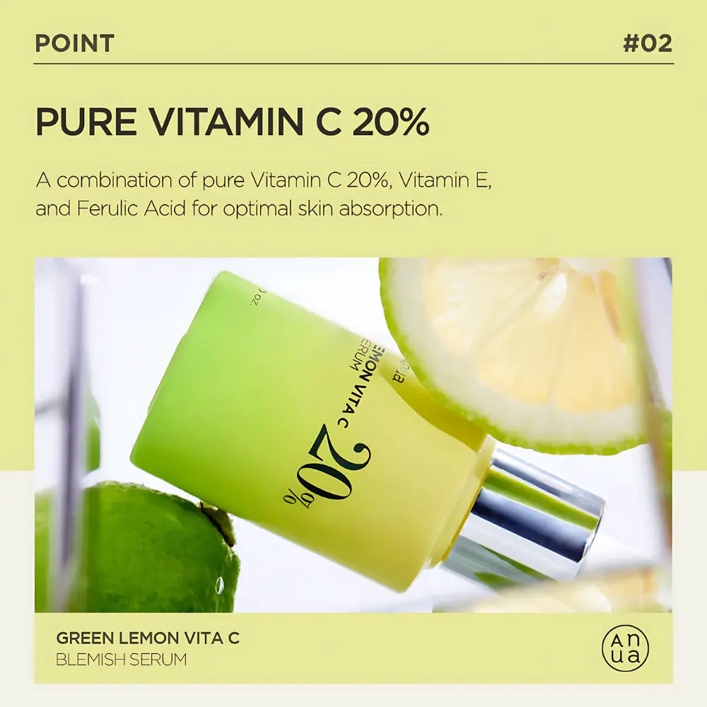 [ANUA] Green Lemon Vita C Blemish Serum & Peach 70% Niacin Serum Set