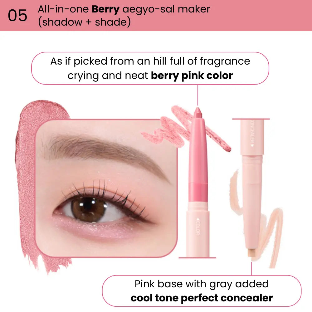 [COLORGRAM] All In One Aegyo-sal Maker Nunussi Edition – 8 colors / 0.2g + 0.15g - SFOILER