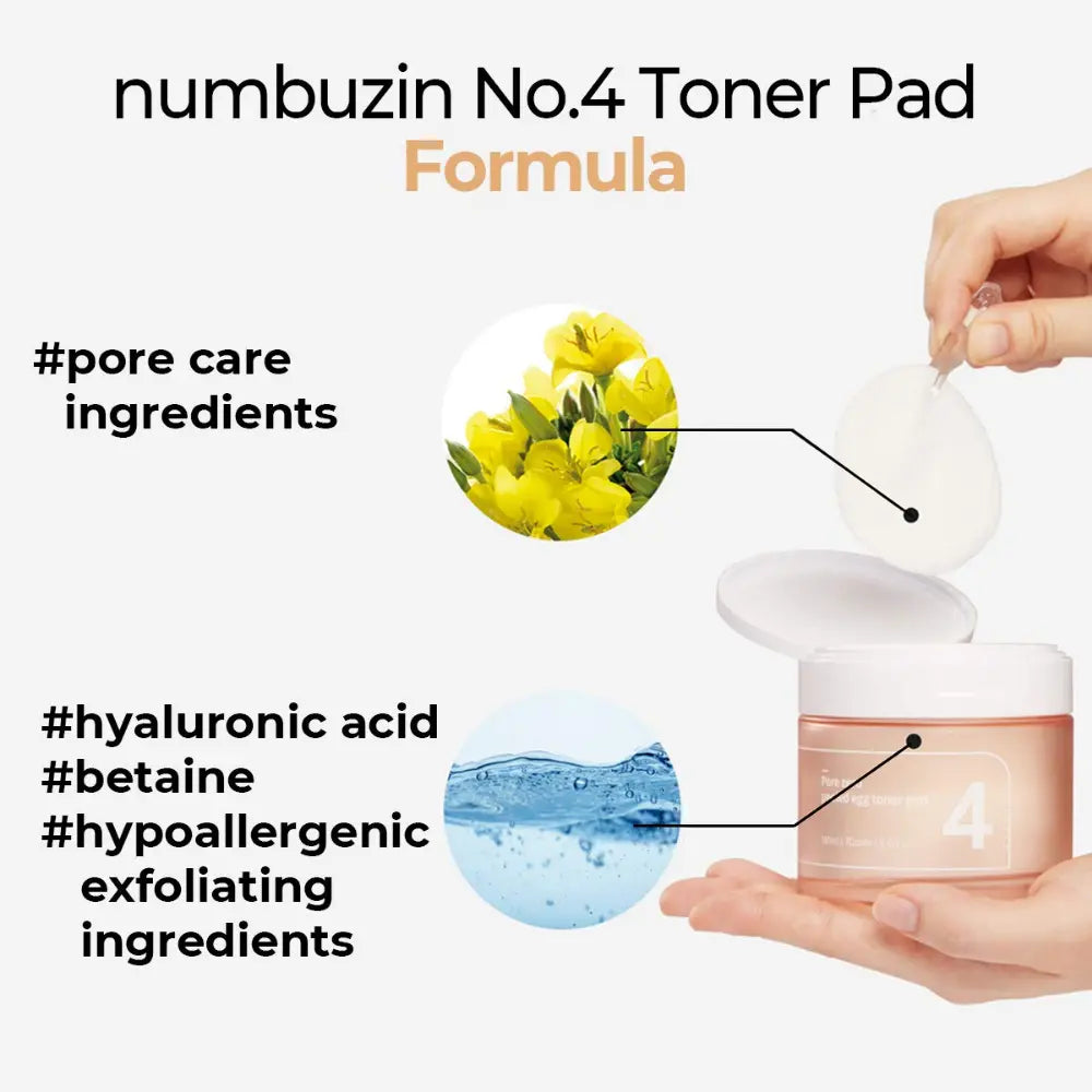 [NUMBUZIN] No.4 Pore Zero Peeled Egg Toner Pad - 70 + 10 pads - SFOILER