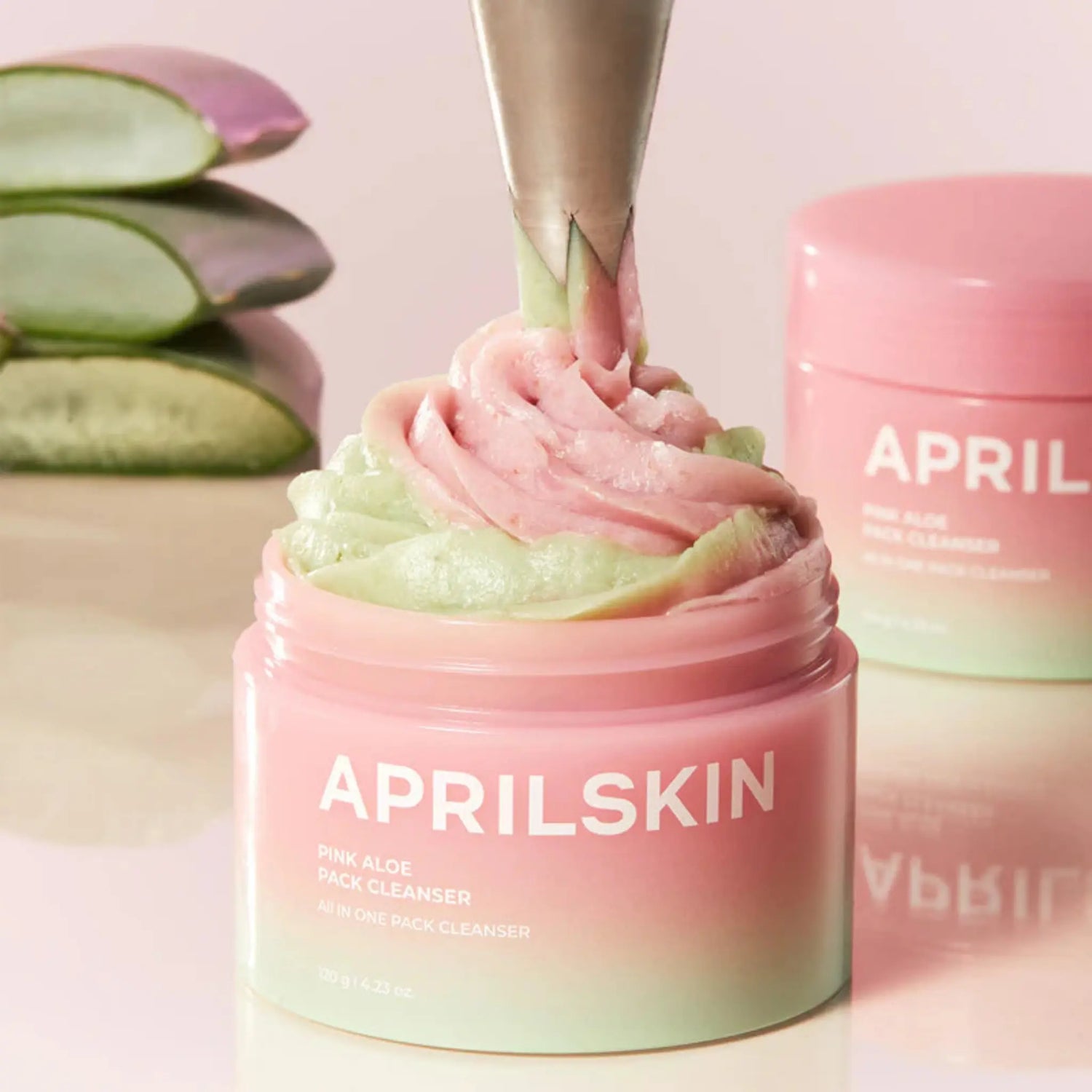 [APRILSKIN] Pink Aloe Pack Cleanser - 120g - SFOILER