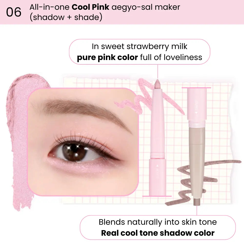 [COLORGRAM] All In One Aegyo-sal Maker Nunussi Edition – 8 colors / 0.2g + 0.15g - SFOILER