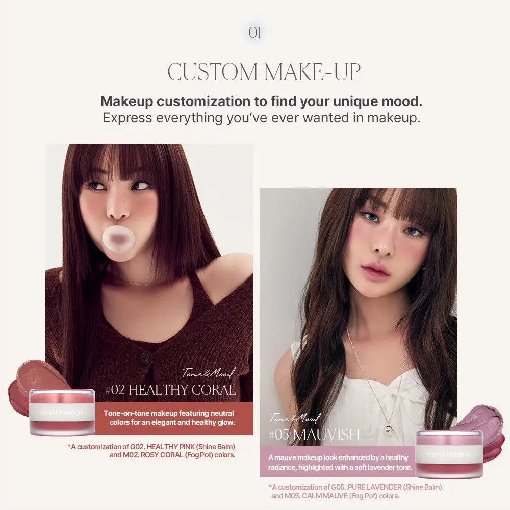 [HEART PERCENT] Dote on Mood Custom Lip &amp; Cheek - 7 colors / 9.4g - SFOILER