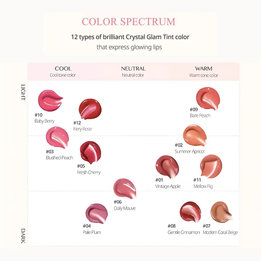 [CLIO] Crystal Glam Tint – 12 colors / 3.4g - SFOILER