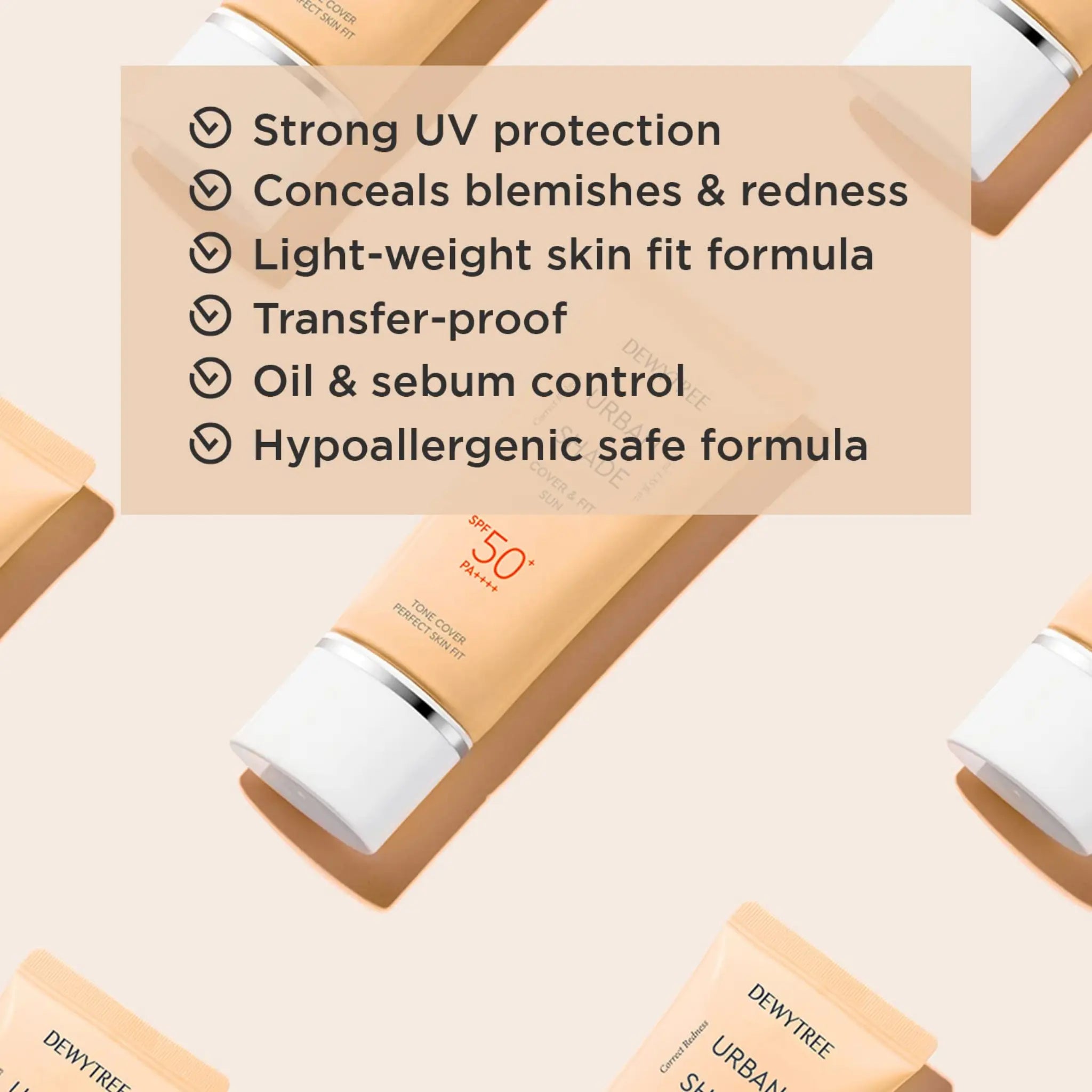 [DEWYTREE] Urban Shade Cover &amp; Fit Sun SPF50+ PA++++ Twin Pack - 40ml x 2 - SFOILER