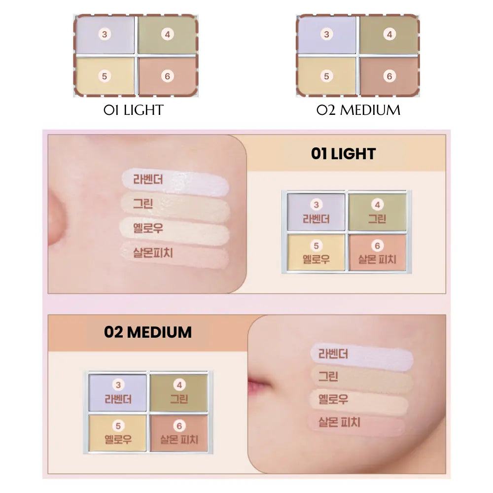 [WAKEMAKE] Defining Cover Conceal Fit Palette Special Set  2 colors / 9g - SFOILER