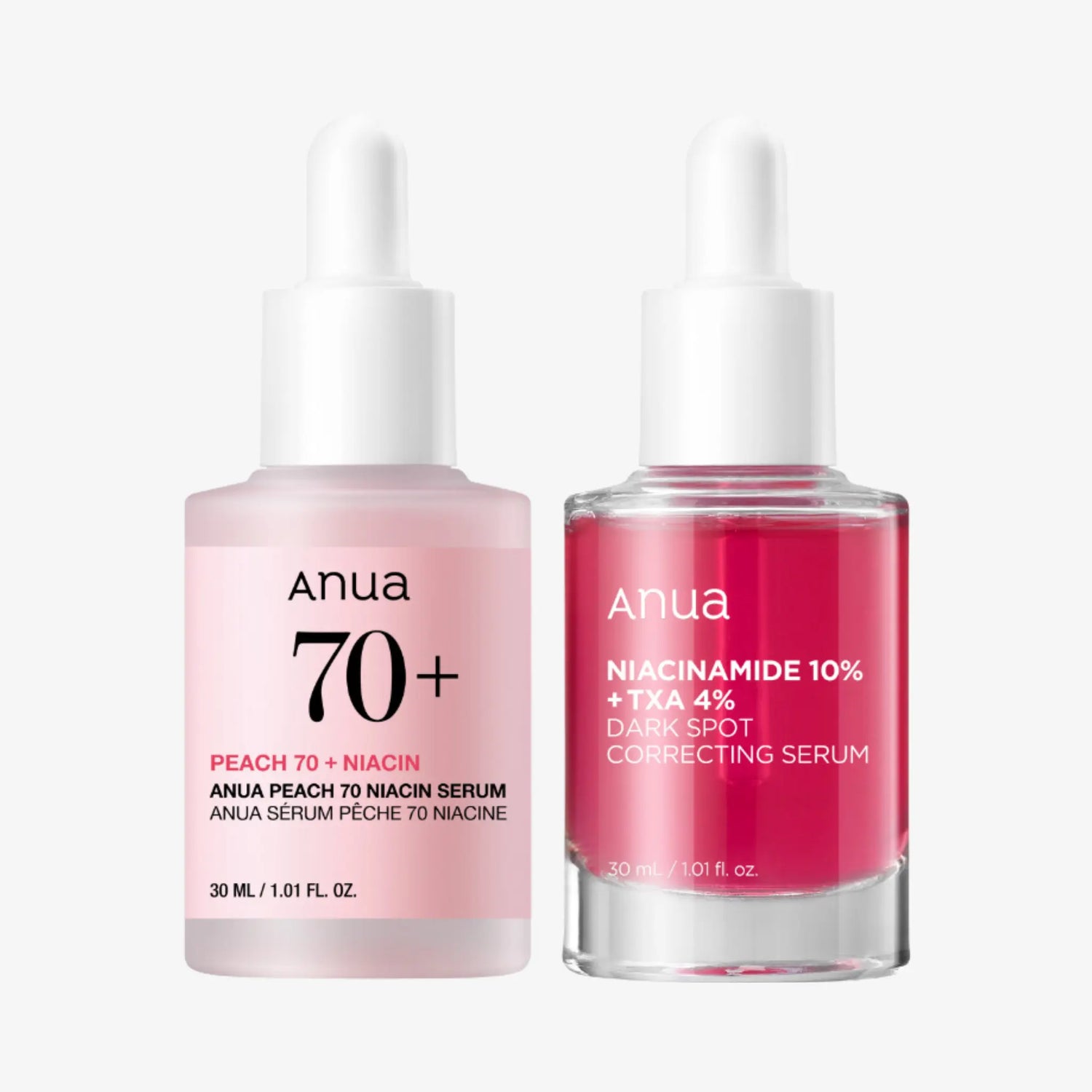 [ANUA] Peach 70% Niacin Serum &amp; NIACINAMIDE 10%+TXA 4% Dark Spot Correcting Serum Set