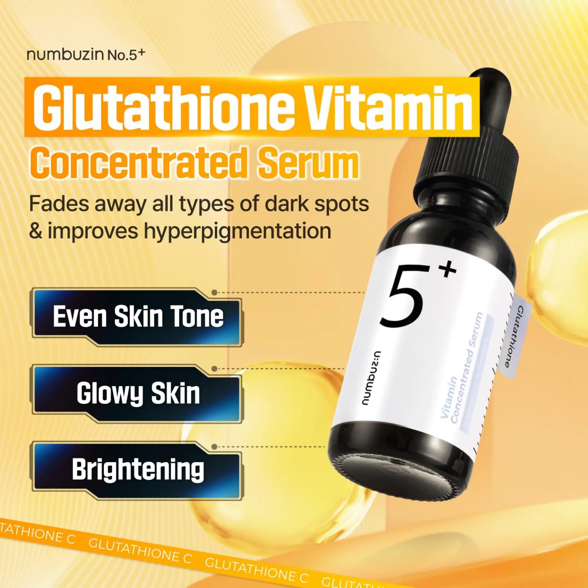 [NUMBUZIN] No.5+ Glutathione Vitamin Concentrated Serum Twin Pack - 30ml x 2 - SFOILER