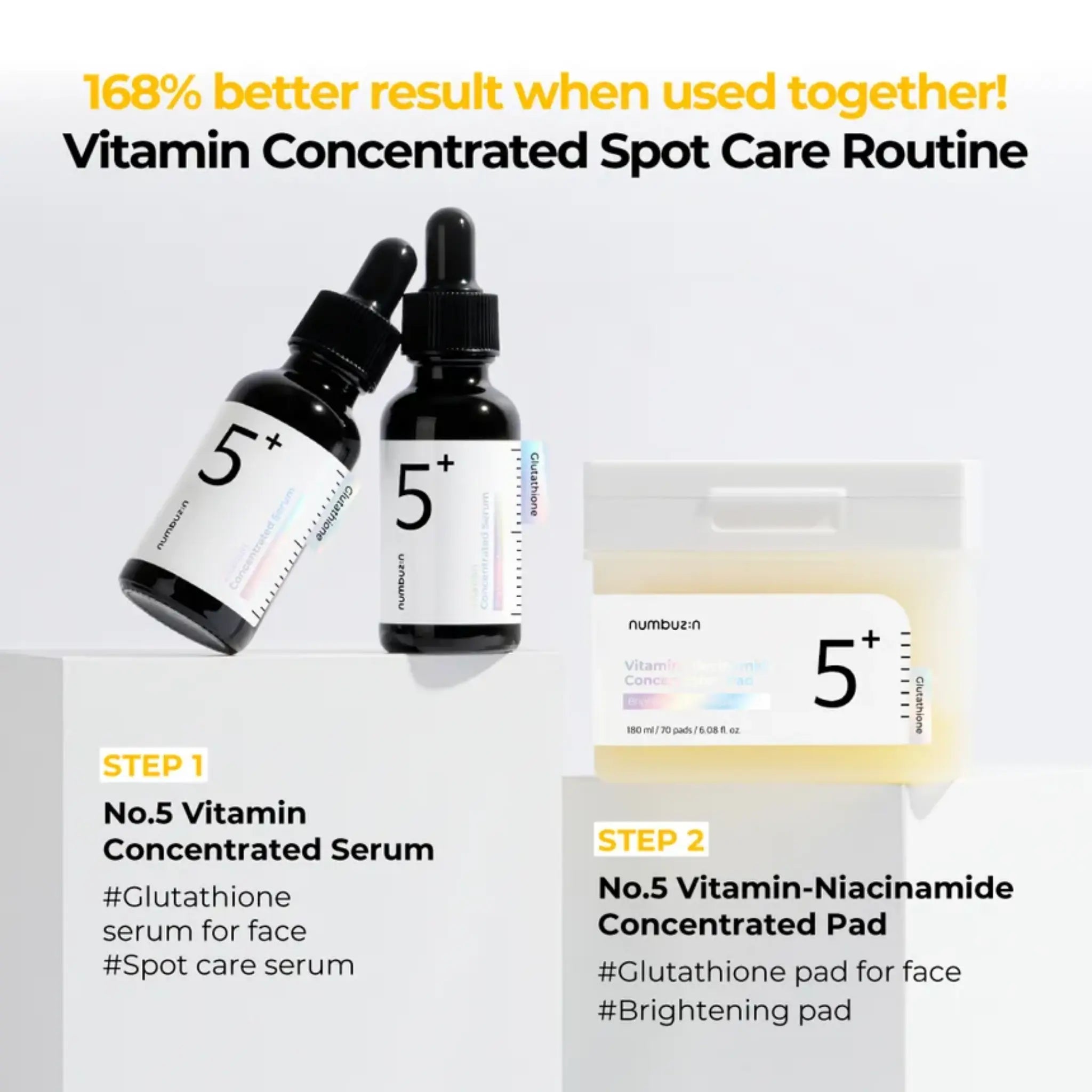 [NUMBUZIN] No.5+ Glutathione Vitamin Concentrated Serum Twin Pack - 30ml x 2 - SFOILER