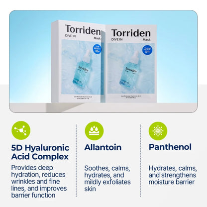 [TORRIDEN] Dive In Low Molecule Hyaluronic Acid Mask Holiday Edition - SFOILER