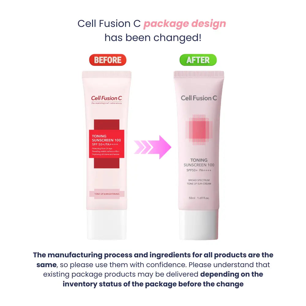 [CELL FUSION C] Toning Sunscreen SPF50+ PA++++ Twin Pack - 35ml x 2 - SFOILER