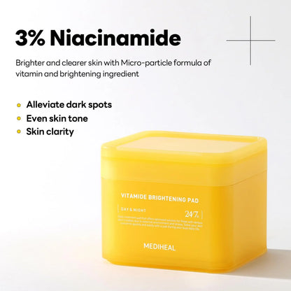 [MEDIHEAL] Vitamide Brightening Pad - 100 pads / 180ml - SFOILER