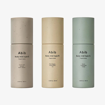 [ABIB] Body Mist Type S, N, G Fragrant Bottle - 3 scents / 100ml - SFOILER