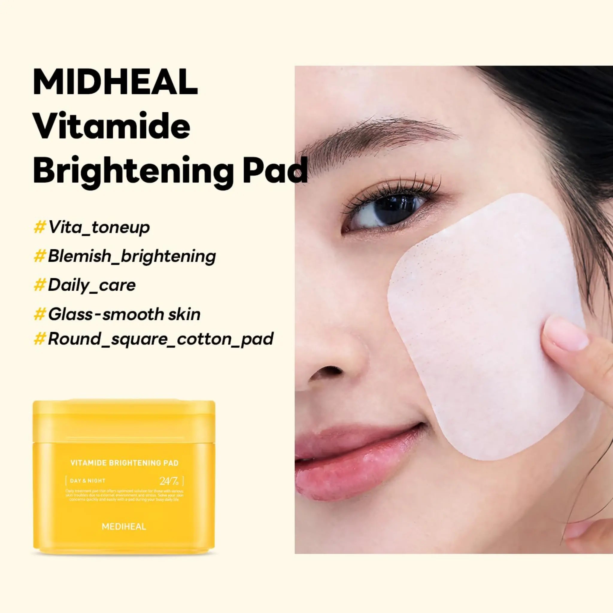 [MEDIHEAL] Vitamide Brightening Pad - 100 pads / 180ml - SFOILER