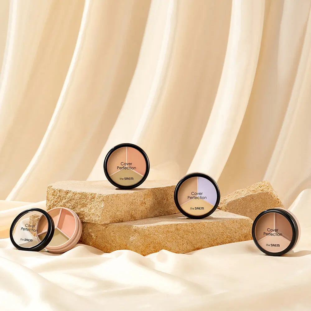 [THE SAEM] Cover Perfection Triple Pot Concealer  5 colors - SFOILER