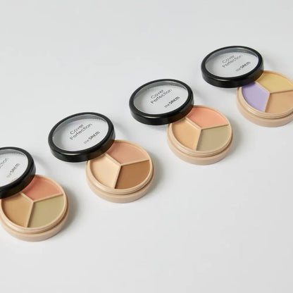 [THE SAEM] Cover Perfection Triple Pot Concealer Holiday Edition - 2 colors / 4.5g x 3 + Pot Highlighter - SFOILER