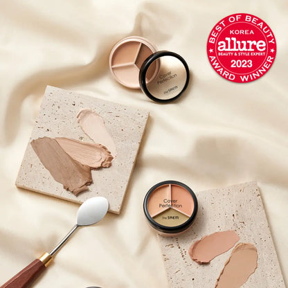 [THE SAEM] Cover Perfection Triple Pot Concealer Holiday Edition - 2 colors / 4.5g x 3 + Pot Highlighter - SFOILER