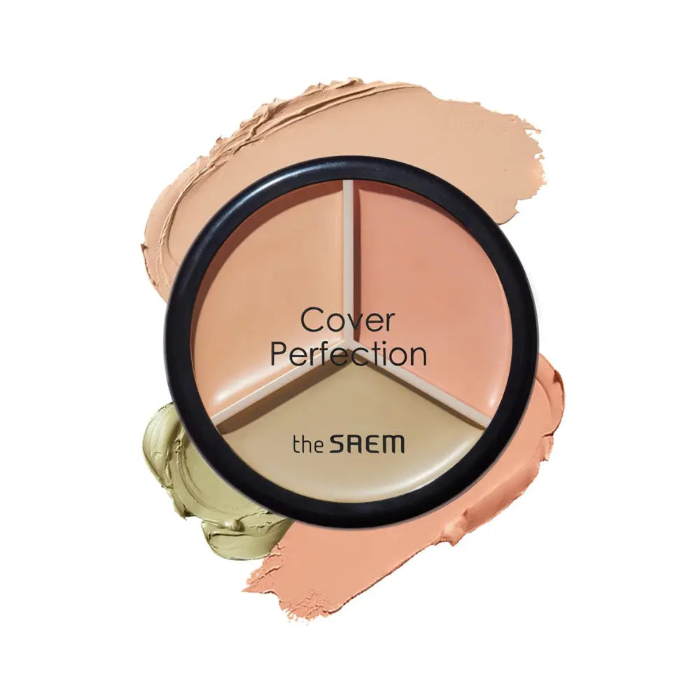 [THE SAEM] Cover Perfection Triple Pot Concealer Holiday Edition - 2 colors / 4.5g x 3 + Pot Highlighter - SFOILER