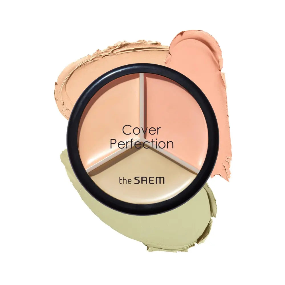 [THE SAEM] Cover Perfection Triple Pot Concealer Holiday Edition - 2 colors / 4.5g x 3 + Pot Highlighter - SFOILER