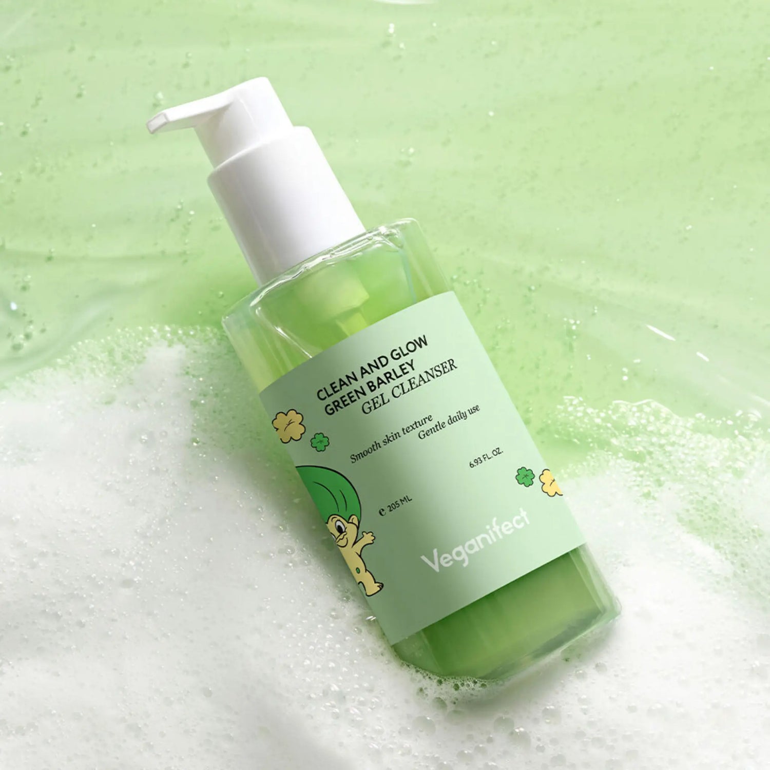 [Veganifect.] Clean &amp; Glow Green Barley Gel Cleanser Special Set - SFOILER