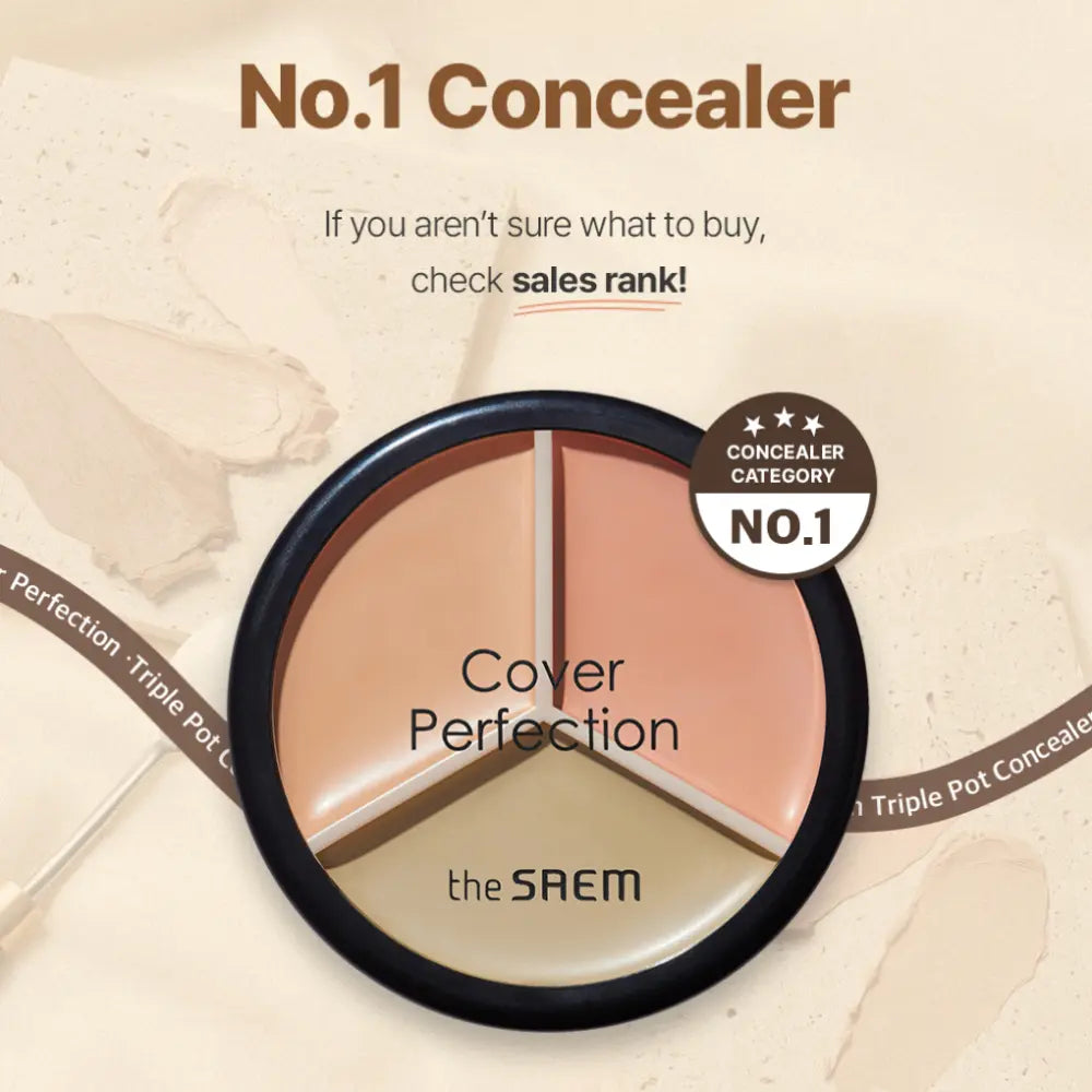 [THE SAEM] Cover Perfection Triple Pot Concealer  5 colors - SFOILER