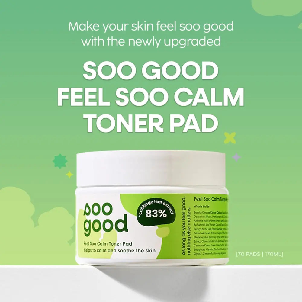 [SOO GOOD] Feel Soo Calm Toner Pad  70 PADS / 170ml