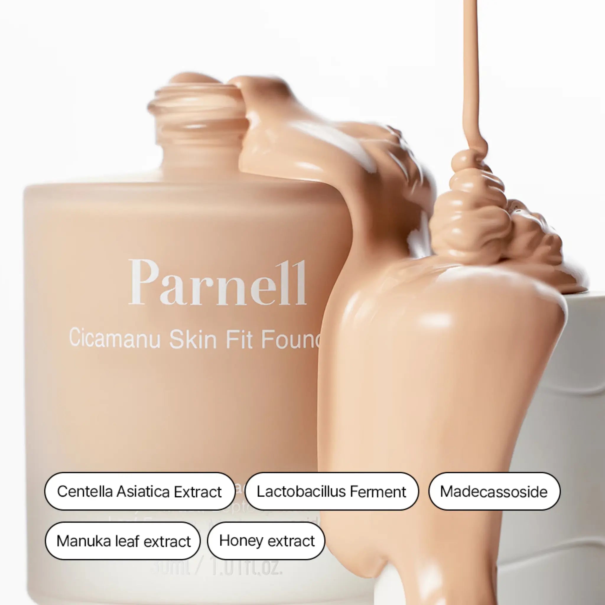 [PARNELL] Cicamanu Skin Fit Foundation – 4 colors / 15ml