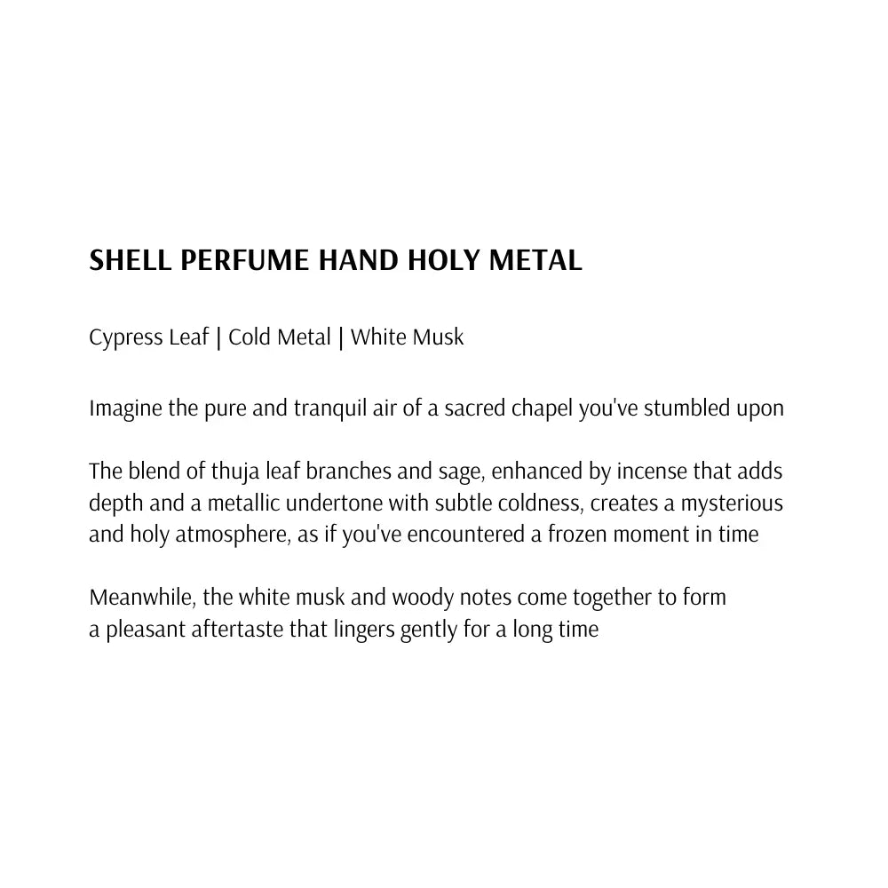 [TAMBURINS] Shell Perfume Hand Holy Metal - 30ml - SFOILER