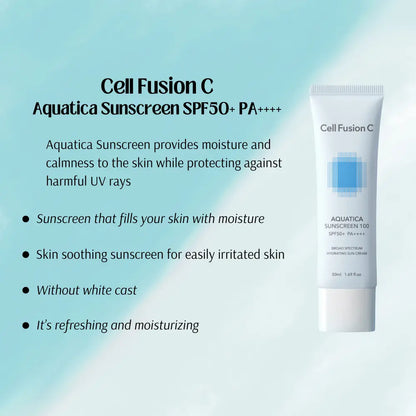 [CELL FUSION C] Aquatica Sunscreen SPF50+ PA++++ Twin Pack - 35ml x 2 - SFOILER