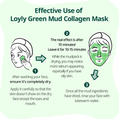 [Torhop] Loyly Green Mud Collagen Mask - 90g - SFOILER