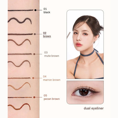 [NOBEV] Slim Edge Dual Eyeliner – 7 colors / 0.12g + 0.22g - SFOILER