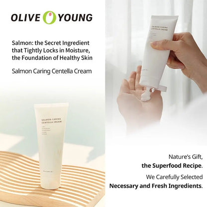 [HEVEBLUE] Salmon Caring Centella Cream Special Set - SFOILER