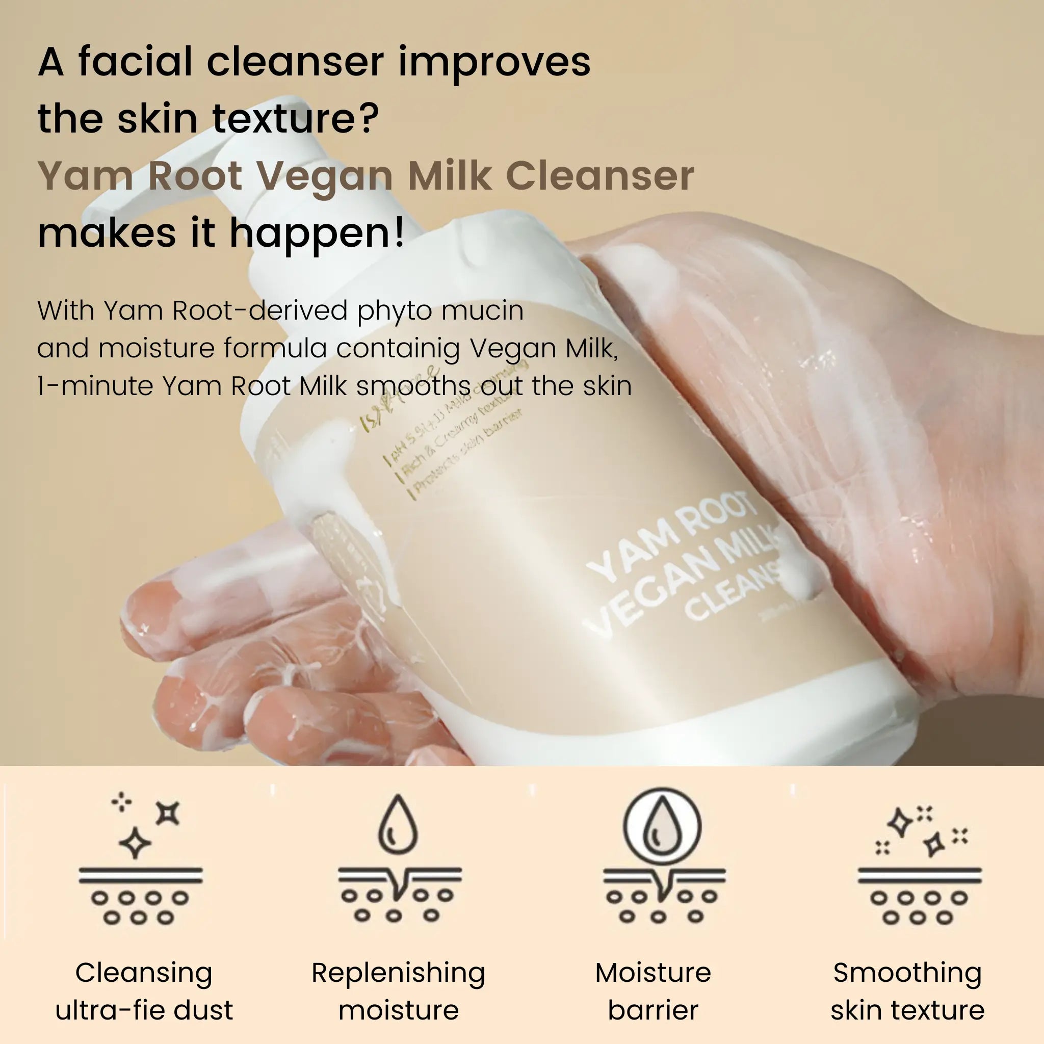 [ISNTREE] Yam Root Vegan Milk Cleanser Refill Set - SFOILER