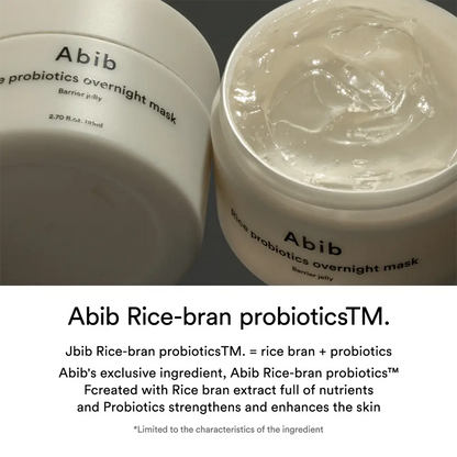 [ABIB] Rice Probiotics Overnight Mask Barrier Jelly - 80ml - SFOILER