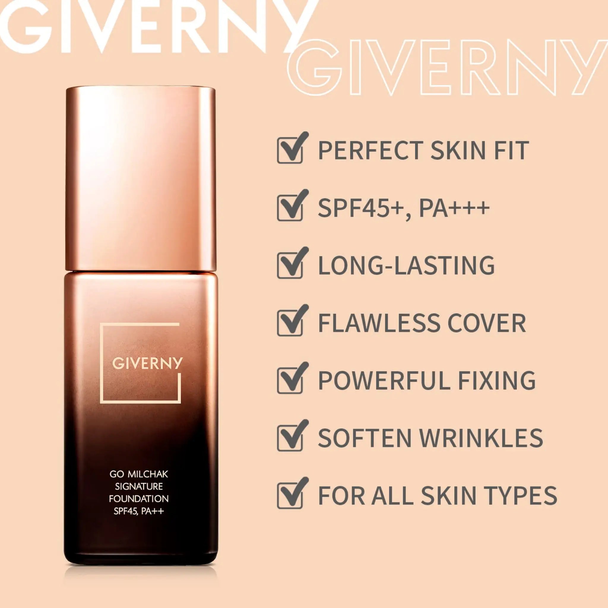 [GIVERNY] Go Milchak Signature Foundation Special Set - 3 colors / 30ml - SFOILER