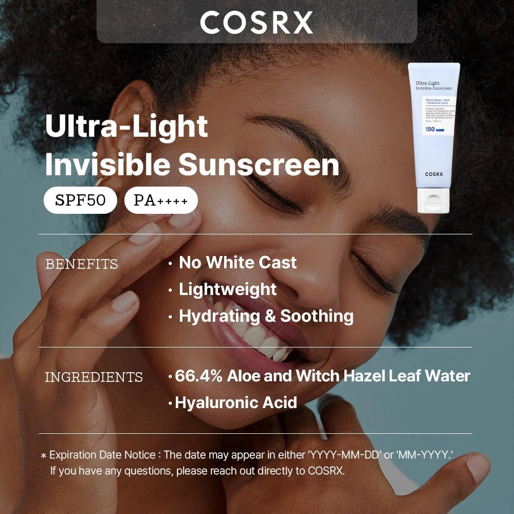 [COSRX] Ultra Light Invisible Sunscreen Twin Pack - 50ml x 2 - SFOILER