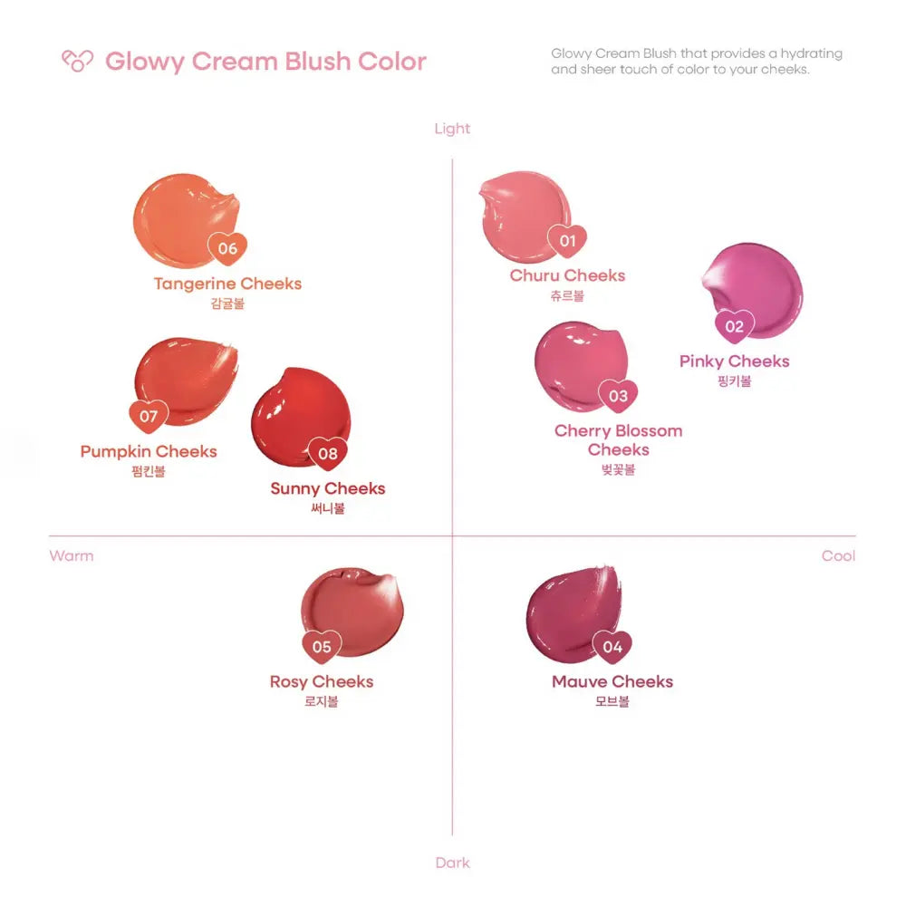 [AOU] Glowy Cream Blush – 8 colors / 2.3g - SFOILER