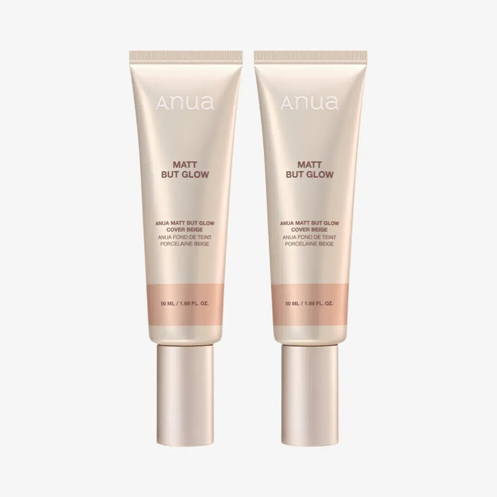 [ANUA] Matte But Glow Cover Beige SPF50+ PA++++ Twin Pack - 50ml x 2 - SFOILER