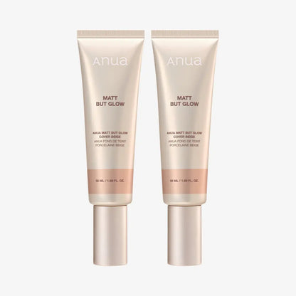 [ANUA] Matte But Glow Cover Beige SPF50+ PA++++ Twin Pack - 50ml x 2 - SFOILER