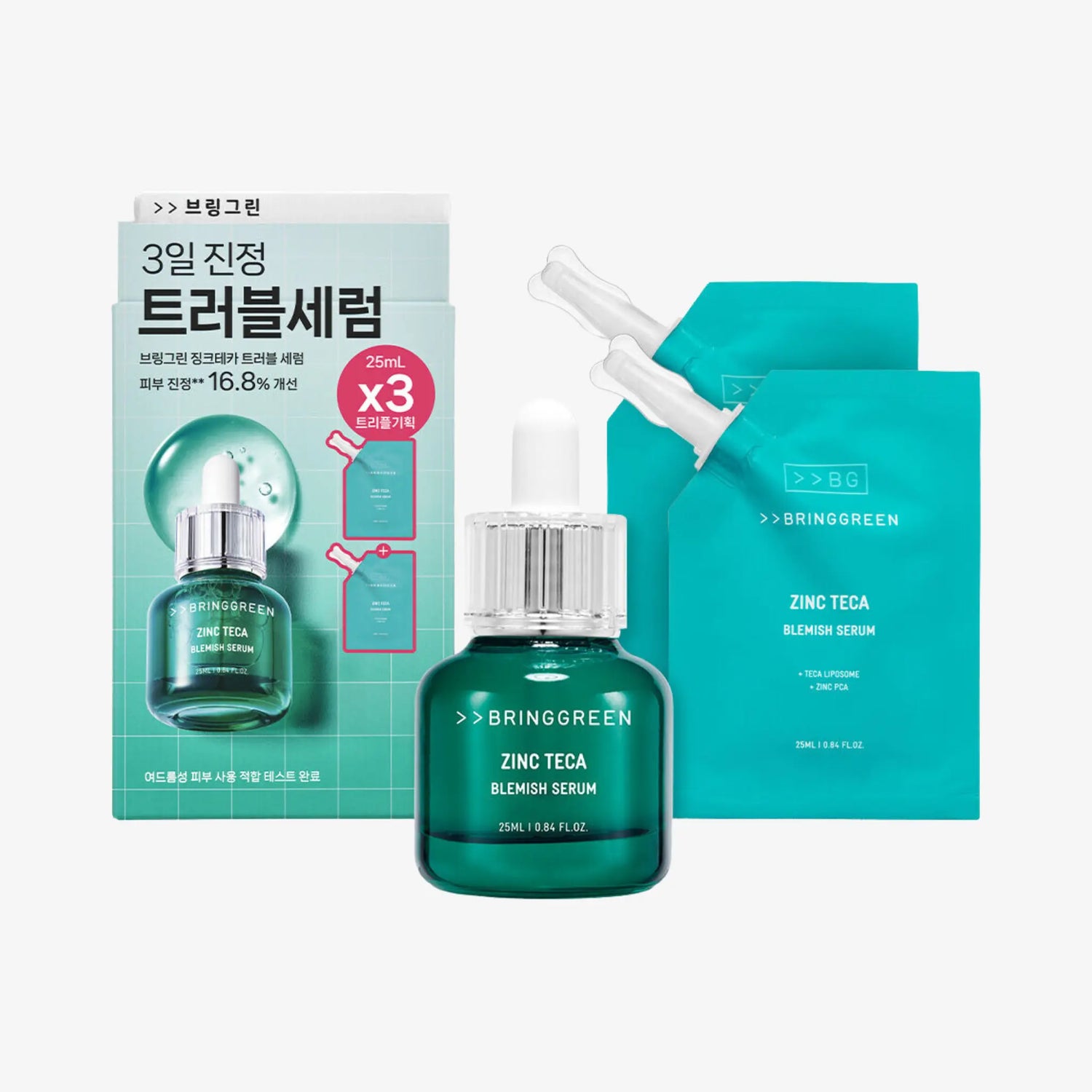 [BRING GREEN] Zinc Teca 1.2% Blemish Serum Refill Set - 25ml