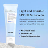 [COSRX] Ultra Light Invisible Sunscreen Twin Pack - 50ml x 2 - SFOILER